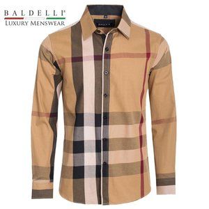 Men's Fashion Shirt - Baldelli-201 Camel-British Tan